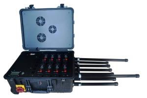 China 200W High Power Draw Bar Box 8 Channels Mobile Signal Jammer  RF frequncies 315 433 868MHz bomb jammer on sale
