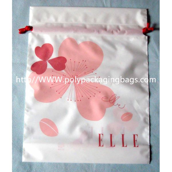 Biodegradable Bag Reusable Drawstring Plastic Bags Small Plastic Packaging Custom Printing Clothes Sleeve Packaging Bag