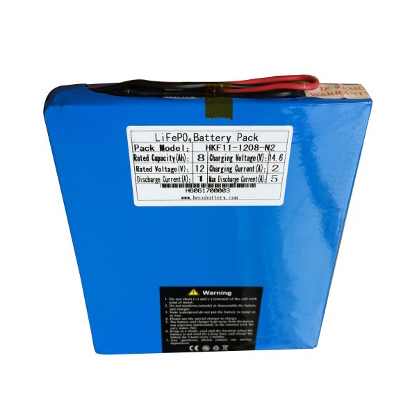 8Ah Ultra thin 12V LiFePO4 Battery Pack Lithium Ion Phosphate Batteries