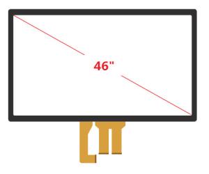 Industrial P-CAP 46 Projected Capacitive Touch Panel with SHARP sensor/IC