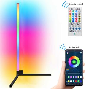 Customization New 150CM Modern Smart App control Standing RGB LED Corner Floor Lamp for Living Room
