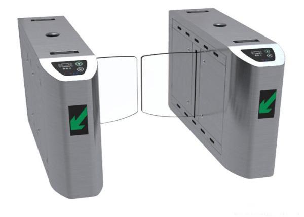 Quality Fingerprint SS Access Control Turnstiles , Mechanical Anti Pinch Automatic Turnstile Gate for sale