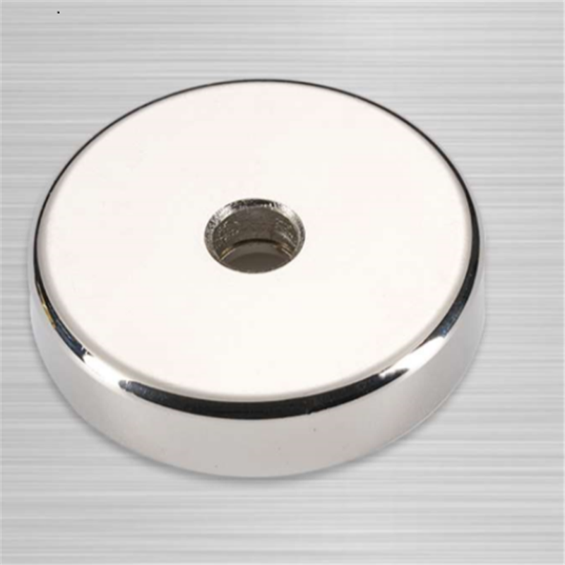 N52 Rare Earth Neodymium Disc Round Magnet With Countersunk Hole Pot Magnetic Materials