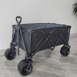 China 7 Inch Wheels Sturdy Rolling Lightweight Trolley Folding Cart Camping Push Pull Wagon wholesale