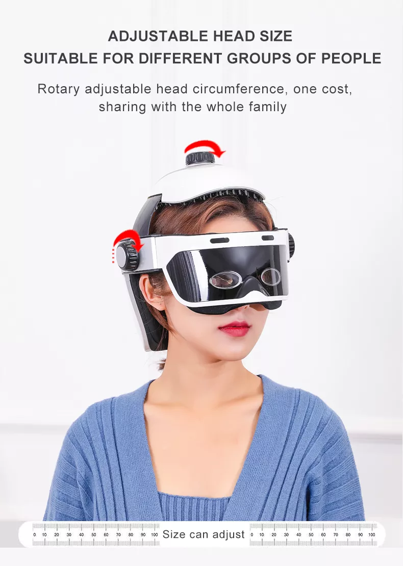 Rechargeable Wireless Eye Head Massager Human Nape Massage Relieve Scalp Massager Helmet