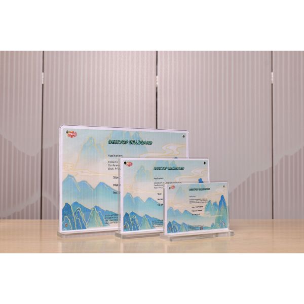 Modern Design T Shape Magnetic Acrylic Sign Holder Shop For Party