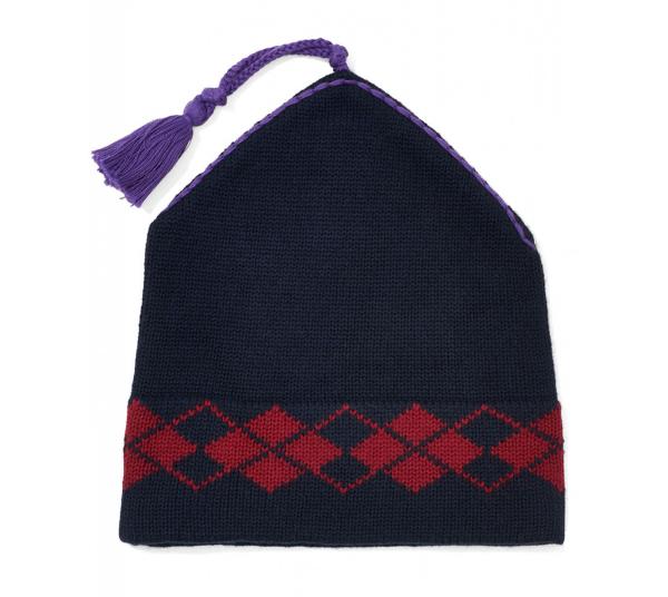 Quality Comfortable 5gg Knit Beanie Hats With Argyle Jacquard Pattern Customized Color for sale