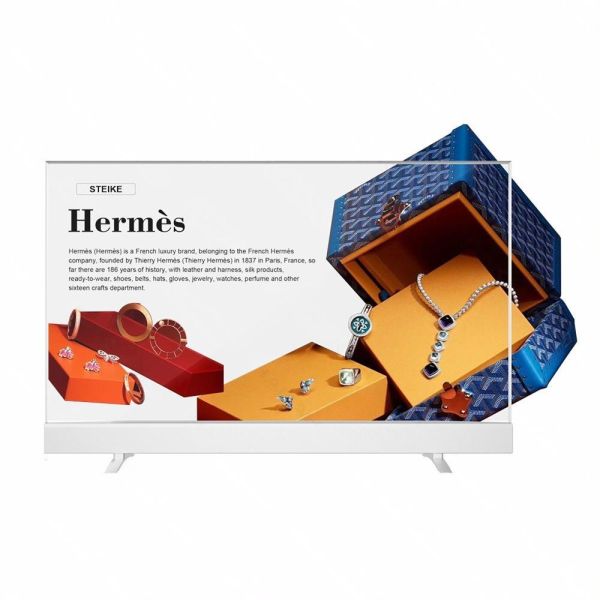55 Inch Transparent Oled Display 4K High Definition Touch Interaction