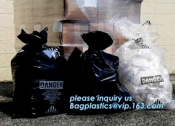 Plastic Manufacturer Extra Large Heavy Duty Clear Asbestos Garbage Removal Construction Waste Bags, bagplastics, bagease