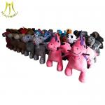 Hansel coin exchange machine walking toy unicorn motorized plush riding animals