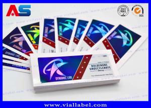 China Custom Hologram 10ml Vial Labels For Anabolic Peptide 10ml Glass Bottles medicine sticker labels wholesale