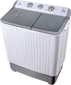 China Colorful Twin Tub Semi Automatic Washing Machine 7kg With Plastic Body Tempered Glass wholesale