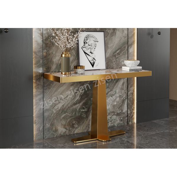 China ElegaCross Insert Ceramic Marble Console Table With Sophistication wholesale