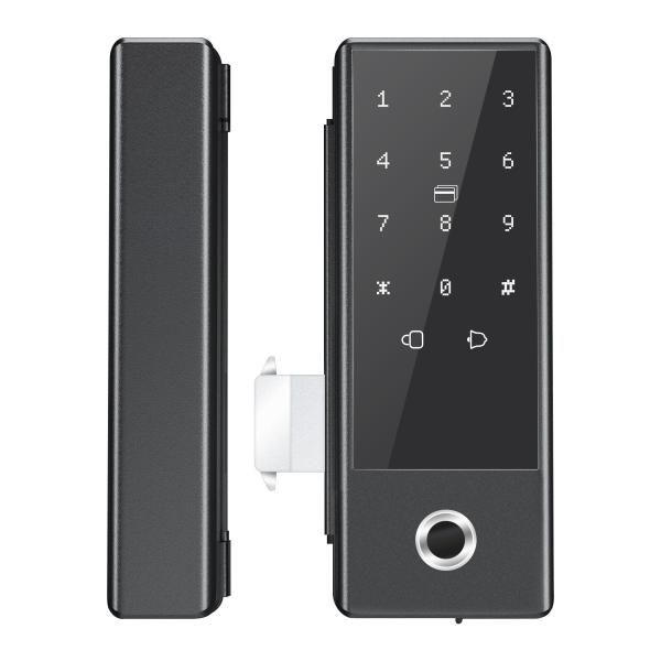 Quality Gold G10S Glass Lock with Tuya app ttlock app Unlock way fingerprint/password/card/key for sale