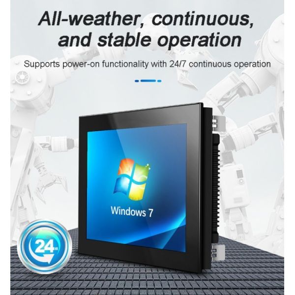 Intel J64 24 Inch Capacitive Embedded mini industrial PCs Waterproof All in One Computer Fanless Panel Pc
