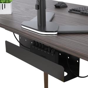 China Under Desk Cable Management Tray 16.5 Sturdy Metal Power Strip Holder, Standing Desk Cable Tray Organizer for Cords on sale