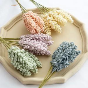 China Home Decor Foam Berry Spike Mini Fake Vanilla Flower Artificial Baby Breath Flowers on sale