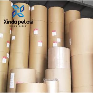 China UV Coating Wood Pulp Paper Kraft Paper Jumbo Roll Matt Lamination wholesale