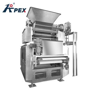 Puff Pastry / Biscuit Making Machine Floor Type Continuous Bakery Dough Sheeter With Conveyor Belt