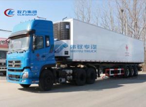 China Dongfeng 6x4 Tractor With 40 - 50T Refrigerator Semi Trailer wholesale