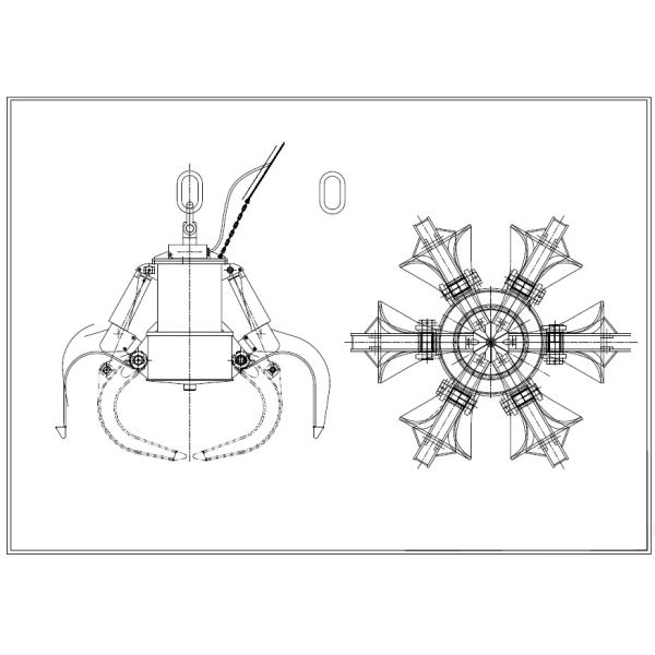 Steel Scrap Motor hydraulic orange peel grab