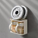 2 Grids Seasoning Box Spice Box with Handle Containers with Spoon Functional