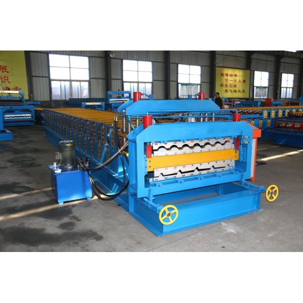1100 Glazed Tile Double Layer Roll Forming Machine For Building Material