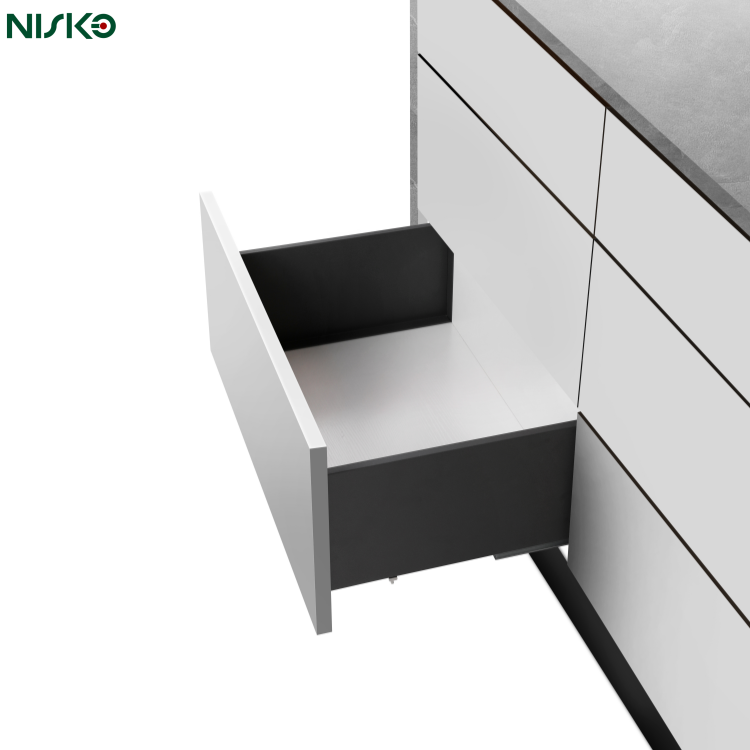 China Soft Close Metal Pull Out Drawer Sliding Box Kitchen Cabinet Solution wholesale