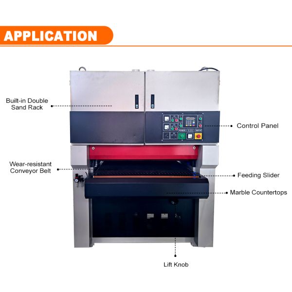 64kW Water Type Abrasive Belt Sanding Machine for Stainless Steel Sheet Polishing