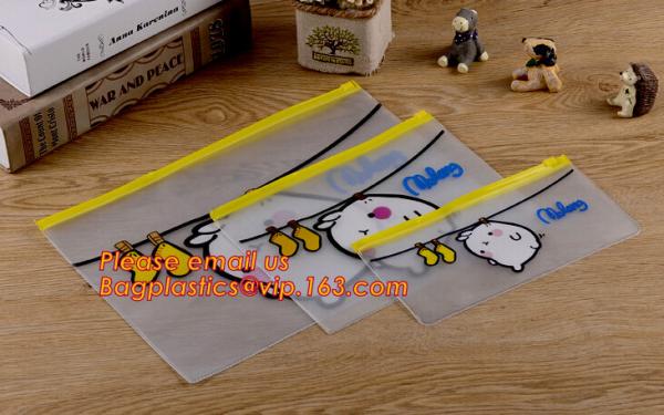 Quality wholesaler PP Plastic poly file folder A4 zipper lock bag with custom printing for sale