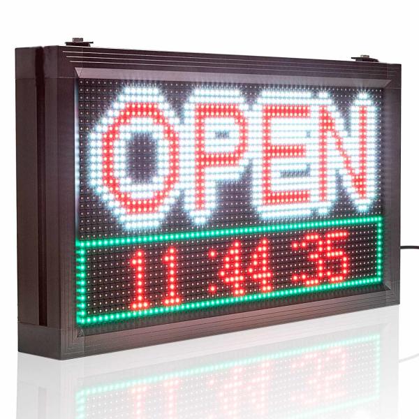 Quality 5000cd/m2 Programmable Scrolling LED Signs P10 OPEN For Shop Advertisement for sale