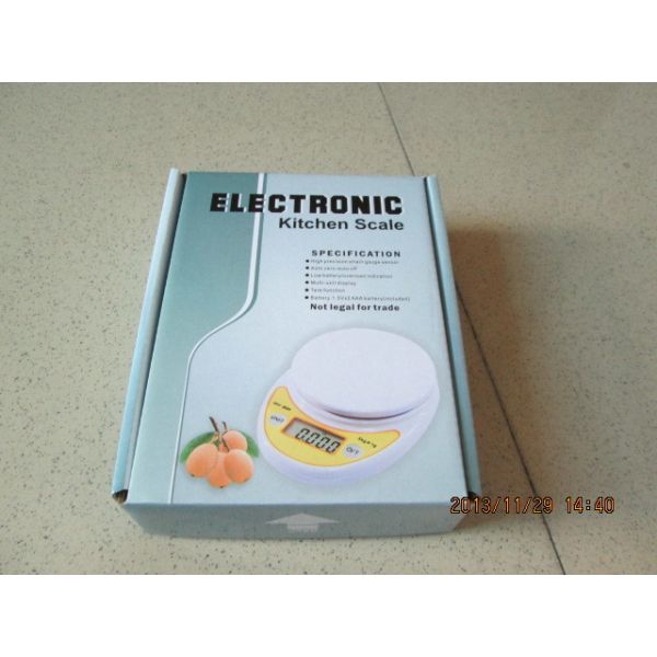 Round Platform Kitchen Weight Scale 5kg With Over Load Indication