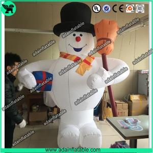 China 3m Inflatable Snowman With Broom,Inflatable Snow Man Mascot, Snow Man Cartoon wholesale