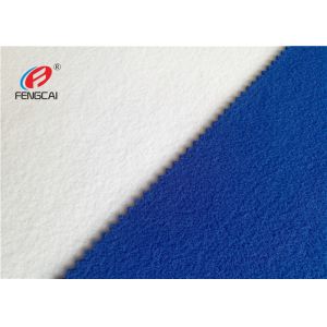 Blue Color Polyester Spandex Fabric Brush Polar Fleece Fabric For Garment