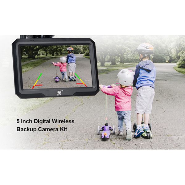 2.4GHz Transmitter 800x480 Vehicle Rearview Camera 5" Color Monitor