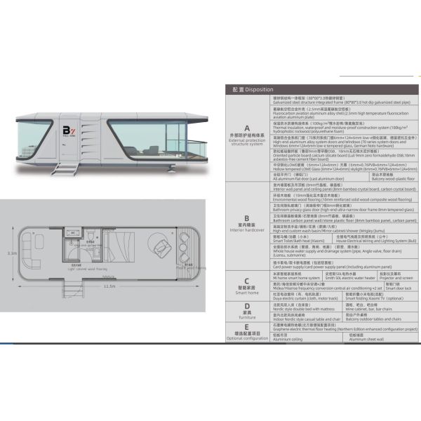 Fully Equipped Luxury Prefabricated Mobile Homes Family Residences Mobile Spacecraft