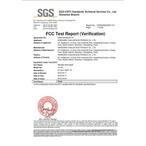 Shenzhen Chaojin Electronics Co.,LTD Certifications