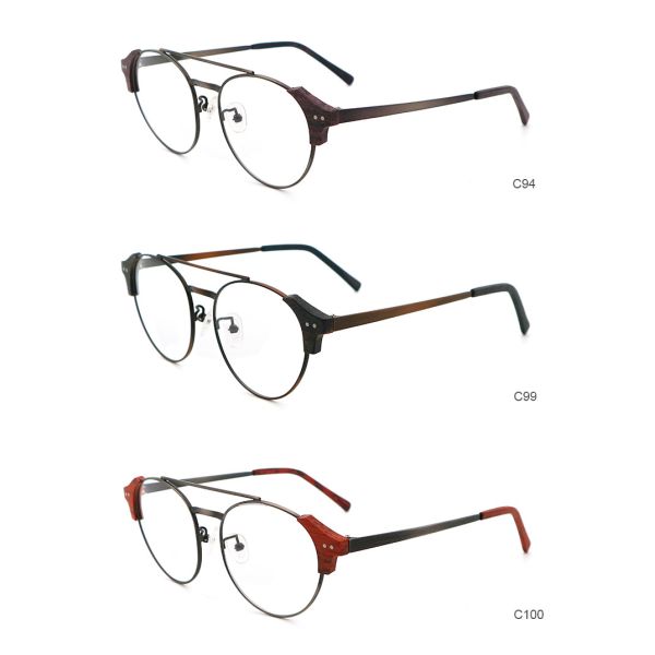 High End Manual Imitation Wood Acetate Optical Frame Eyeglasses