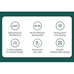 Home Battery UVC Light Sterilizer Smart Wall Mounted Toothbrush Sanitizer