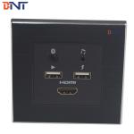 Office Multiple Wall Mount / Partition Power Socket with USB Charger & Network
