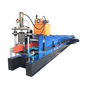 China Galvanized Rain Gutter Profile Rollformer Machine With PLC Control wholesale