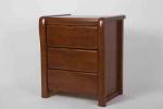 Modern Small Bedside Table Solid Wood , 3 Drawer Bedside Table 19.7 KG Rubber
