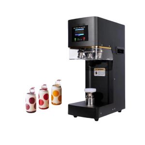 China Electric Driven Heat Sealing Plastic Can Seamer Machine For Soda Bubble Tea wholesale