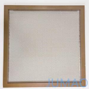 Custom Mesh Screen Divider Architectural Woven Metal Mesh Champagne Gold