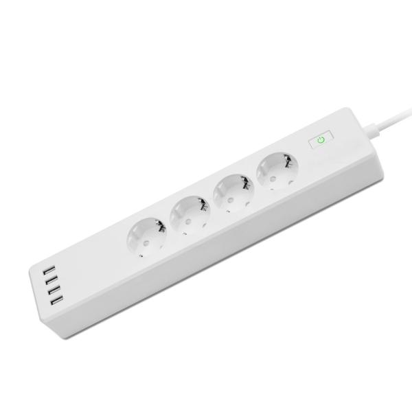 Quality Power Strip 4 EU Smart Wifi Socket Plug 4 USB Tuya Voice Control With Alexa Google Home for sale