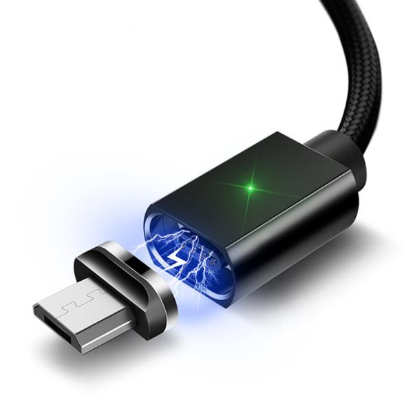 Quality LED Data Transfer Magnetic Fast Charging Cable 1M 2M 3M 3 In 1 For All Micro Interface Devices for sale
