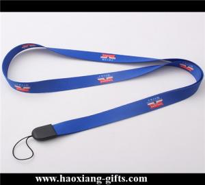 China Hot sale blue color custom 1.5*100cm sublimation printed polyester lanyard wholesale