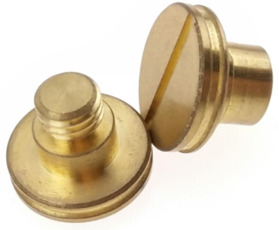 Flat Head M3 Brass Rivet Screw , Book Binding Post Screw Fastener