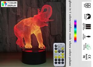 China Bedroom 3D Illusion Night Lamp Christmas Gifts For Girls Boys Elephant Design wholesale