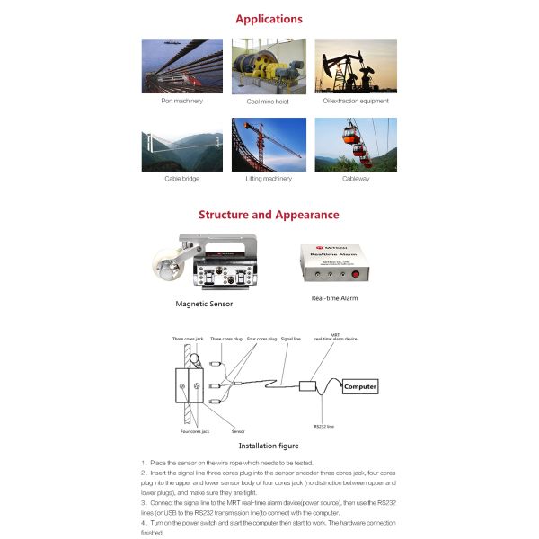 USB Connection Wire Rope Tester With Sampling Control And Processing Analysis Functions MRT-10S